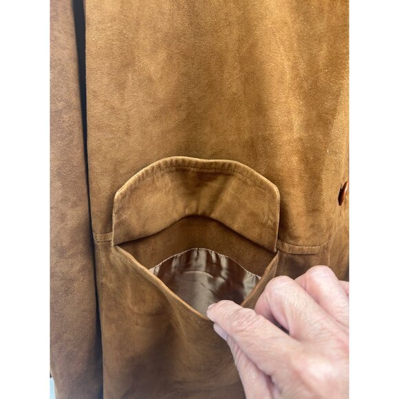 Vtg Vinci Vera Pelle Suede Italian Jacket XL 46-48 Genuine Leather Buttery Soft - Picture 11 of 16